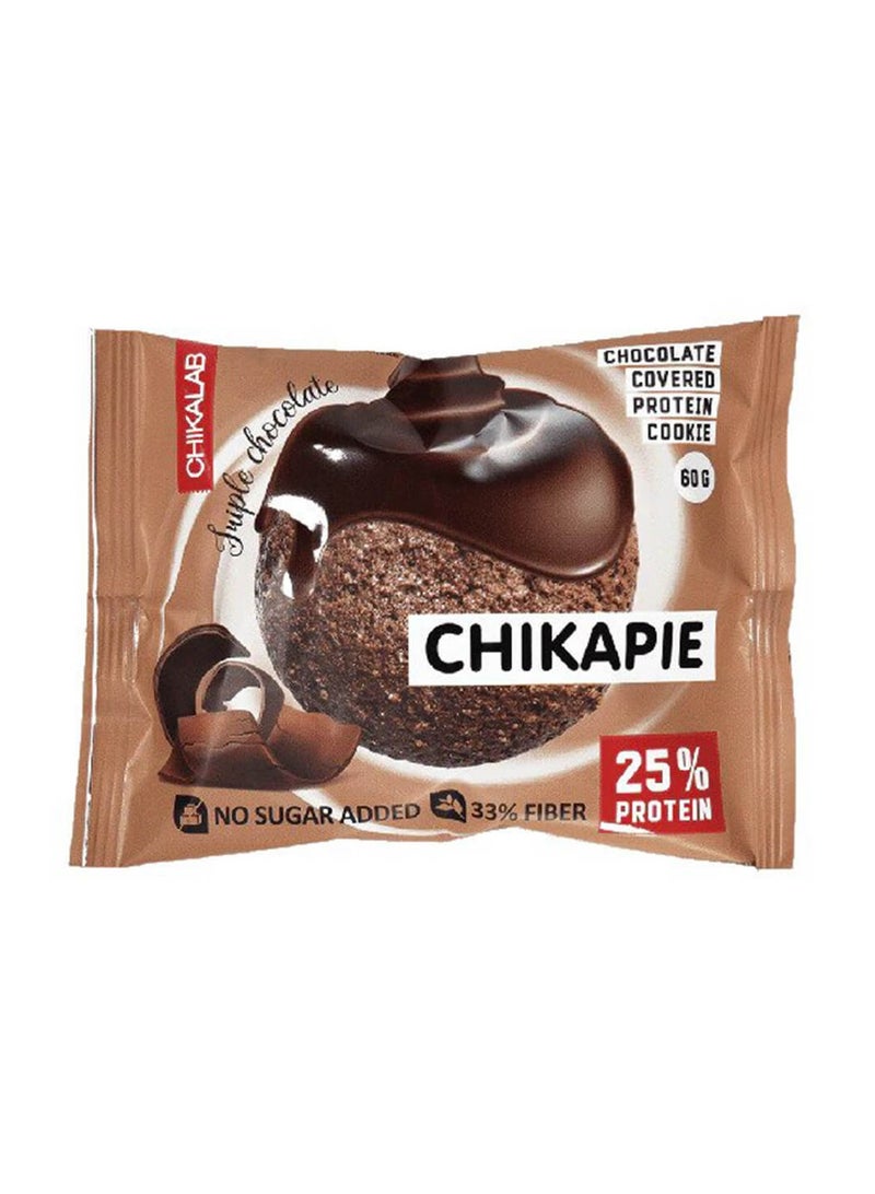 Chikalab Chikapie Chocolate Covered Protein Cookie Juiple Chocolate 60g - Image 1