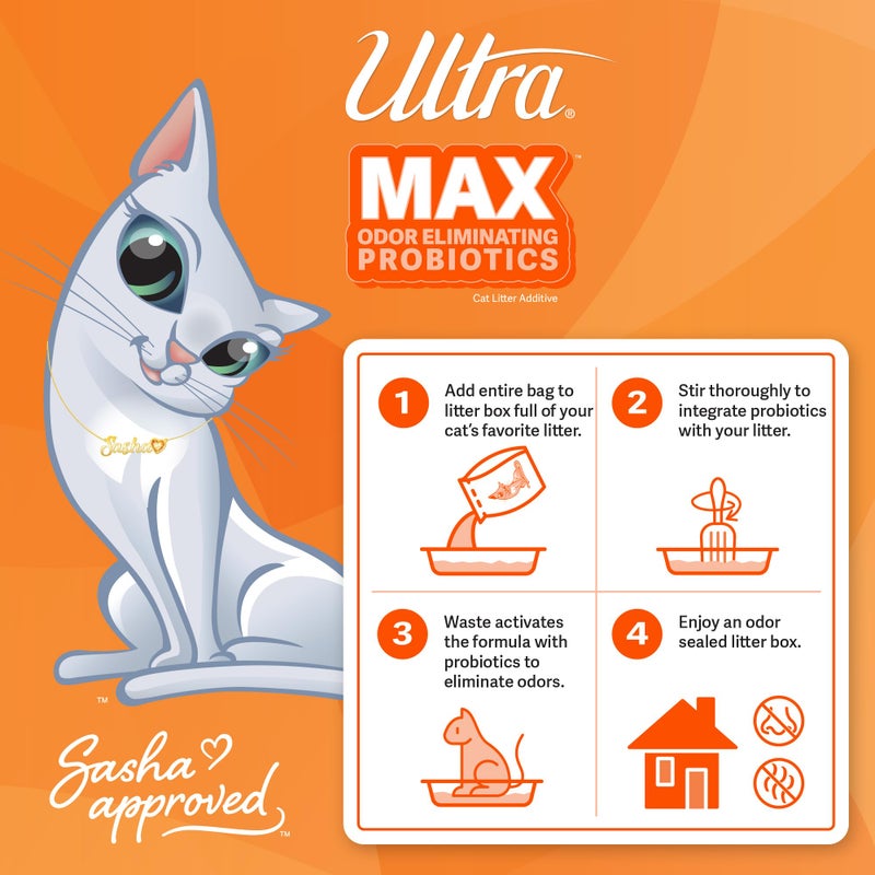 Ultra Max Odor Eliminating Probiotics: 500g (17.6oz) Cat Litter Box Additive - Image 5
