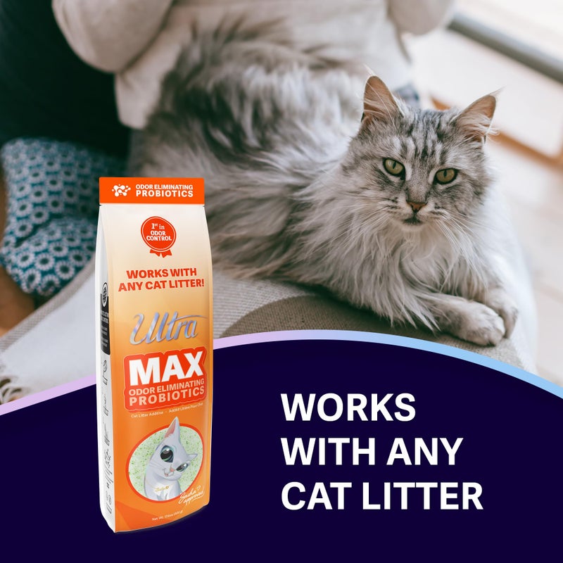Ultra Max Odor Eliminating Probiotics: 500g (17.6oz) Cat Litter Box Additive - Image 2