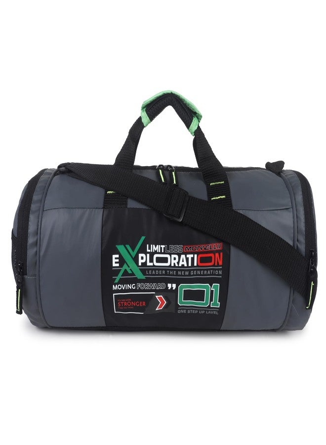 Monvelli Sweat in Style Gym Bag for Men & Women | Stylish Polyester Duffle Bag for Gym, Sports, Travel & Fitness | Lightweight, Durable & Spacious Shoulder Bag with Adjustable Strap - Image 1