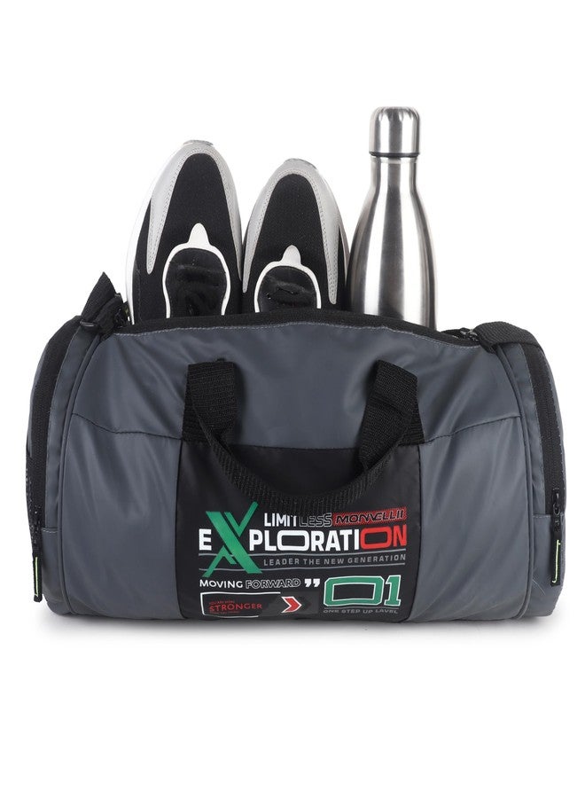 Monvelli Sweat in Style Gym Bag for Men & Women | Stylish Polyester Duffle Bag for Gym, Sports, Travel & Fitness | Lightweight, Durable & Spacious Shoulder Bag with Adjustable Strap - Image 2