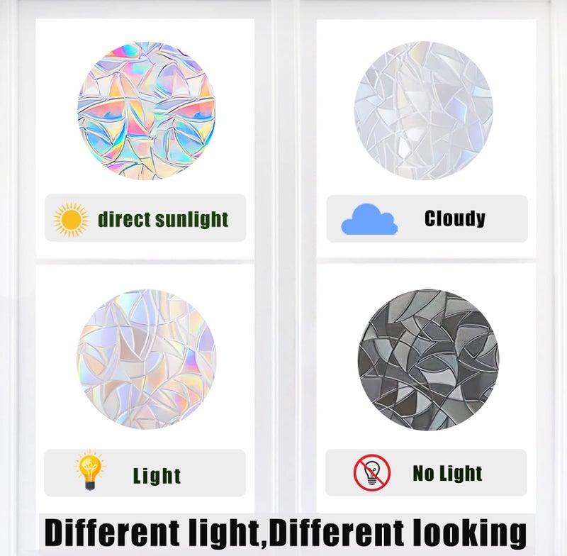 AREAWA Flower and Grass Anti-Collision Decals - Save Birds from Window Collisions, Reusable Vinyl Rainbow Stickers - Image 5