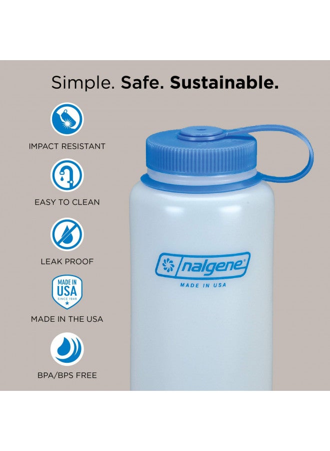 Nalgene Titan Wide Mouth Water Bottle, Blue, 48oz, Model Number: 340607 - Image 2