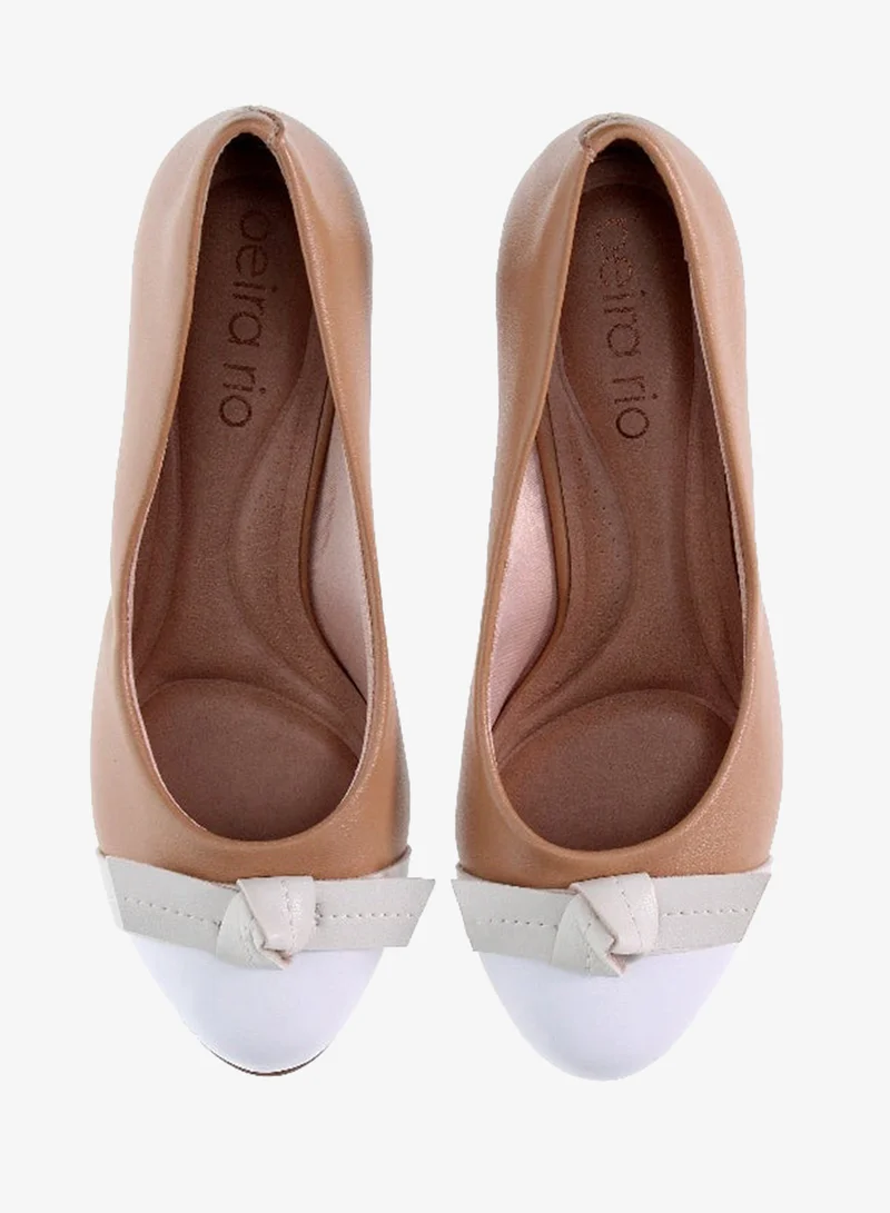 Beira Rio  Beira Rio Ladies Mid Heel Shoes Beige | Made In Brazil for Women | Best Price UAE