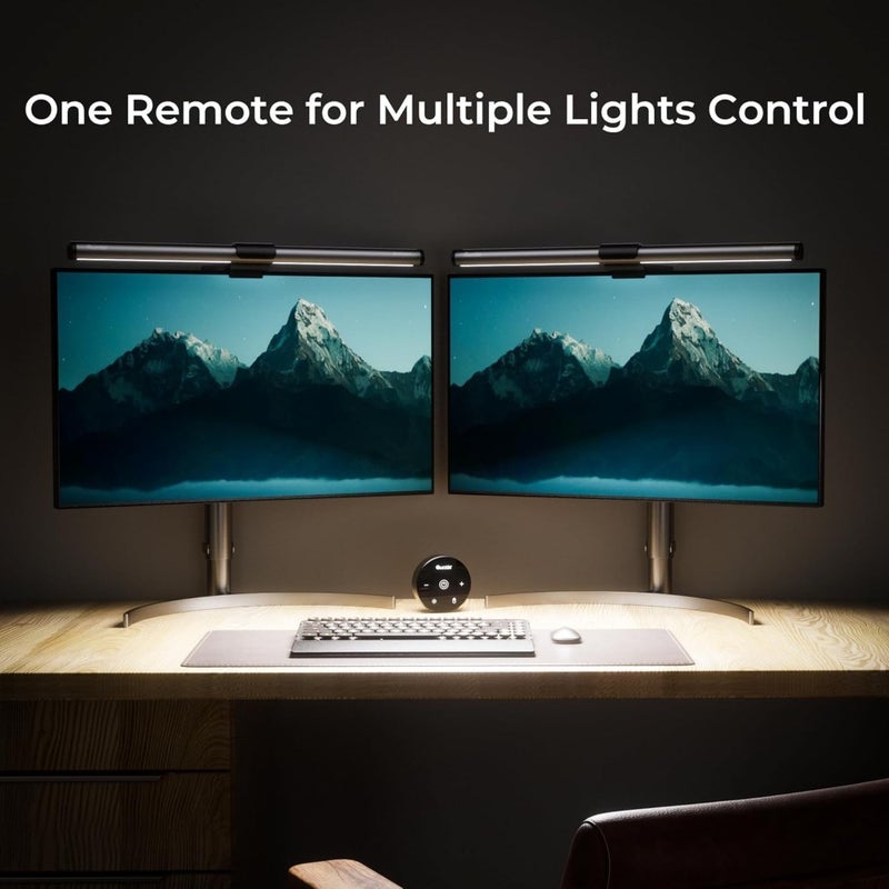 Monitor Light Bar with Remote Eye-Care No-Glare LED Light Bar for Curved Flat Monitors Adjustable Brightness Color Temperature Space-Saving Desk Lamp for Home Office, Reading, Gaming, Study - Image 5