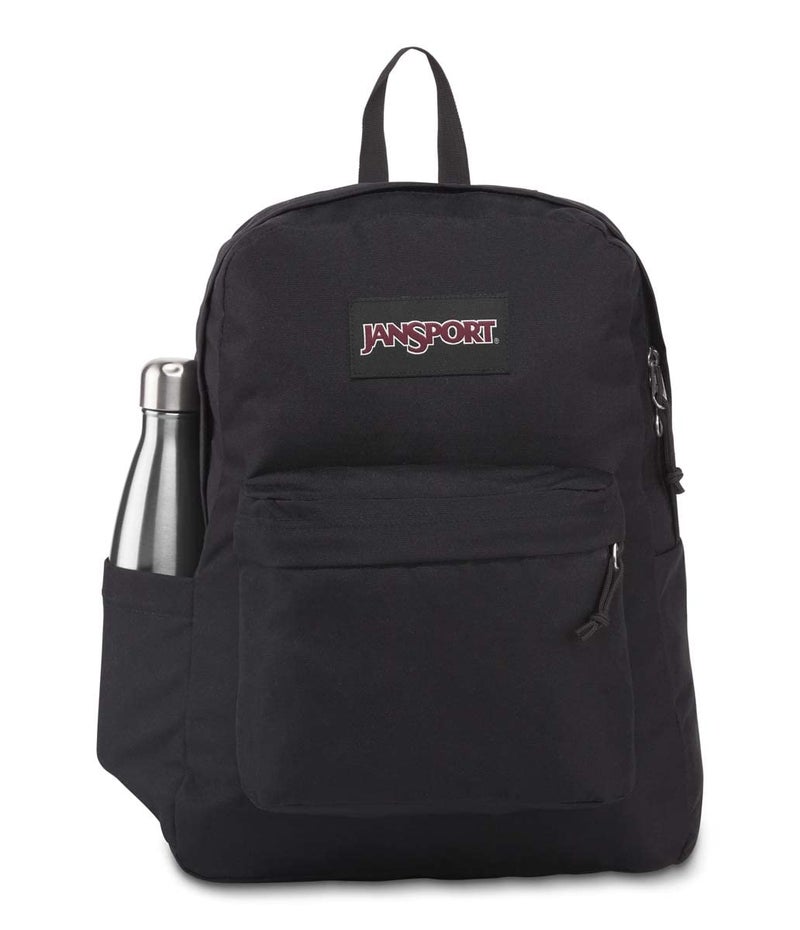 JanSport SuperBreak Plus Backpack with Padded 15-inch Laptop Sleeve and Integrated Bottle Pocket - Spacious and Durable Daypack for Work and Travel - Black - Image 3