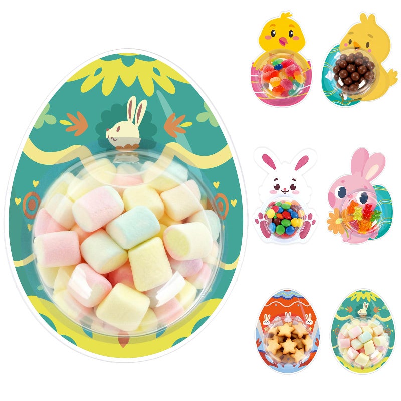 bomis 24 Pack Kids Easter Cards for Classroom Exchange - Bubble Gum Machine Design with Round Holders, DIY Bunnies Eggs Chick Candy Cards for School Spring Party Favors, Gifts, Crafts & Rewards (6 Styles) - Image 1