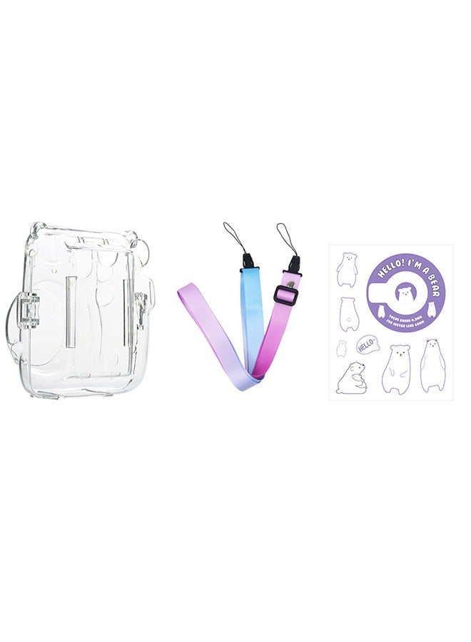 Hard Case For Fujifilm Instax Mini 11 Instant Camera With Adjustable Strap Clear - Image 2