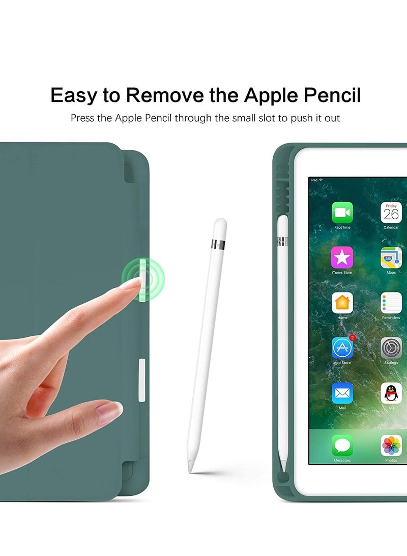 iPad 6th Generation Case, iPad 5th Generation Case with Pencil Holder, Premium Folio Folding Stand Smart Auto Wake/Sleep Protective Tablet Case for Apple iPad 9.7" 2018/2017,Midnight Green - Image 4