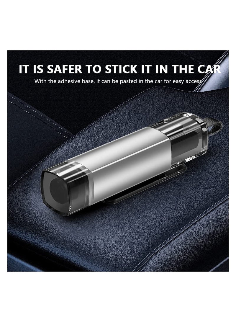 SYOSI Car Emergency Escape Tool, Keyring 2-in-1 Car Window Breaker and Seat Belt Cutter, Vehicle Glass Breaker, Mini Car Safety Hammer Life Saving Survival Kit for Land or Underwater, Silver(1 Pack)  - Image 4