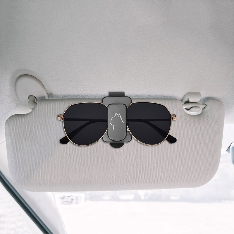 2pcs Car Sun Visor Sunglasses Clips Sunglasses Holder Visor Eyeglass Hanger Clip - Image 5