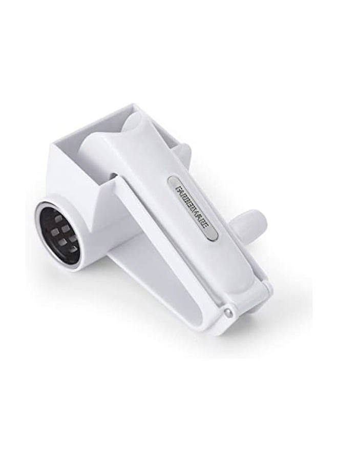 Farberware Professional Rotary Grater with Fine Etched Stainless Steel Drum, 4.33x5.51x3.54 Inch, White - Image 1