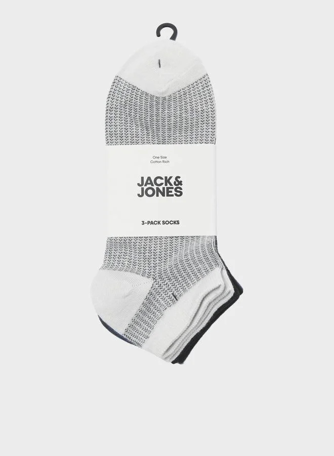 JACK & JONES Pack of 3 - Logo Print Crew Socks
