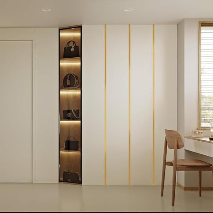 GOLD METALIZED MOLDING WALL TRIM PEEL AND STICK STAINLESS STEEL MIRROR-LIKE FINISH SELF ADHESIVE METAL TRIM STRIP FOR MIRROR FRAME, WALL, FIREPLACE AND HOME DIY DECORATION (16.4FT X 0.8IN) - Image 3