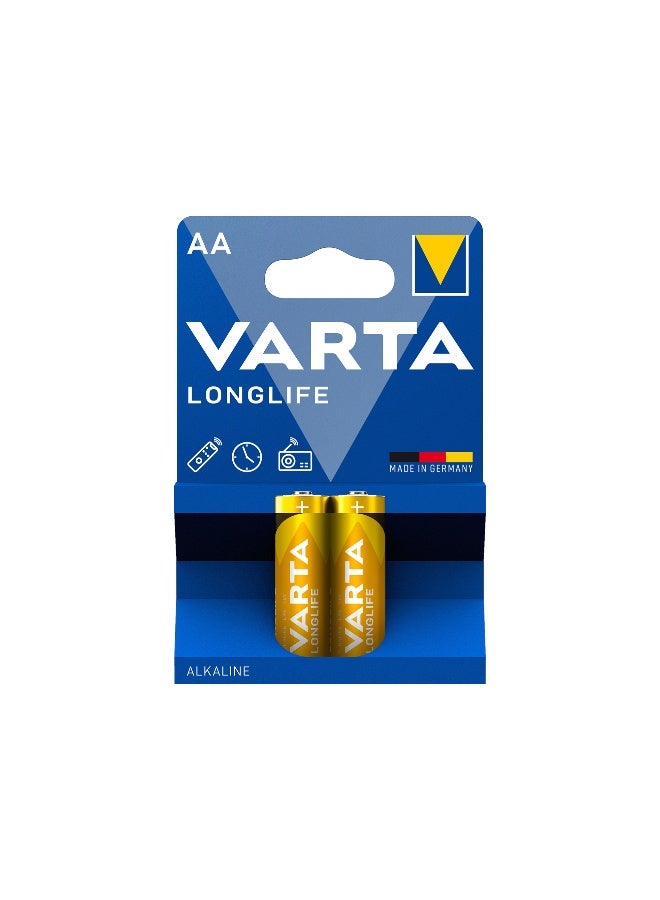 VARTA LONGLIFE AA BLI 2 | Alkaline Energy System | 10 years power in storage guaranteed | Longlife Power Solution - Image 1