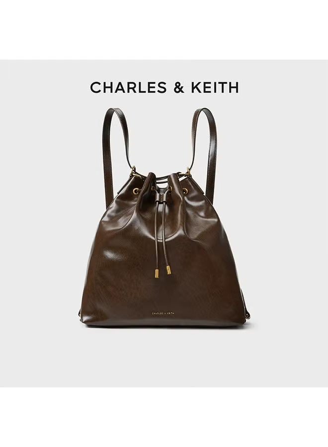 Charles & Keith Summer Shoulder Women's Bag Soft Multifunctional Shoulder Bag Dark brown - Image 1