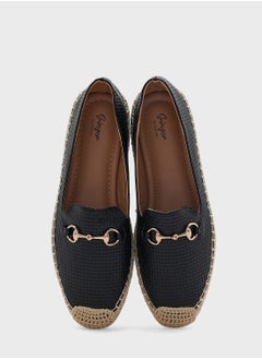 Ginger Horsebit Textured Flat Espadrille  - Image 4