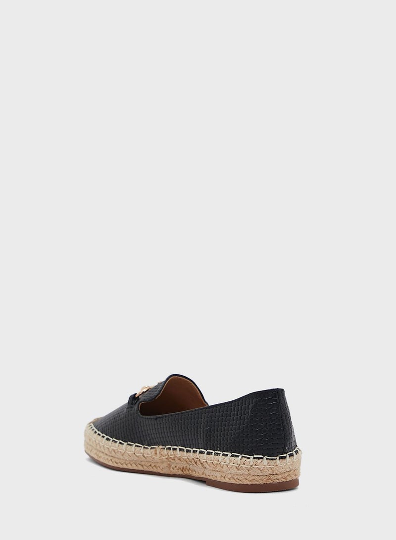 Ginger Horsebit Textured Flat Espadrille - Image 2