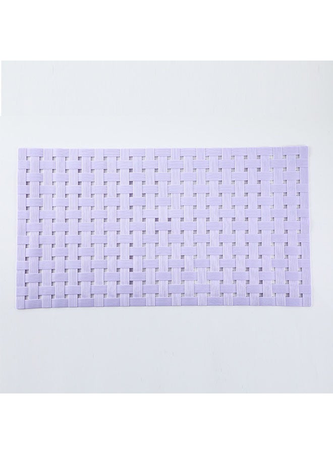 NIBEMINENT Hollow Out Anti-Skid Bathroom Mat Light Purple 39 x 71cm