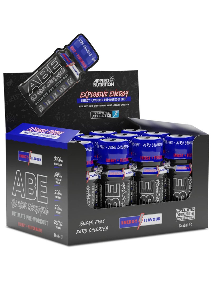 Applied Nutrition - Abe Ultimate Pre Workout Shot Energy Flavour 60Ml Pack Of 12 - Image 1