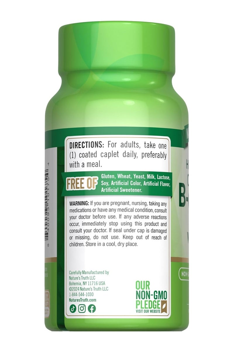 نايتشورز تروث Vitamin B Complex Plus Vitamin C | 100 Caplets | Vegan, Non-GMO & Gluten Free Supplement - Image 5
