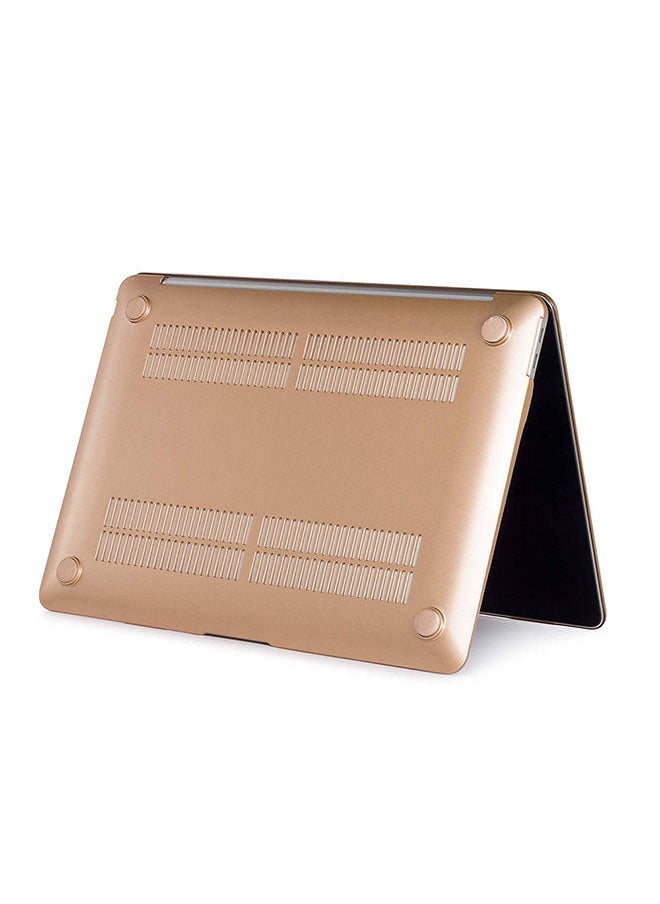 O Ozone - Hard Case For MacBook Air 13.6 inch 2022 A2681 M2 Chip with Liquid Retina Display Touch ID Metallic Plastic Shell Protective Case Cover - Gold - Image 1