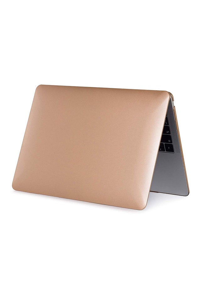O Ozone - Hard Case For MacBook Air 13.6 inch 2022 A2681 M2 Chip with Liquid Retina Display Touch ID Metallic Plastic Shell Protective Case Cover - Gold - Image 1