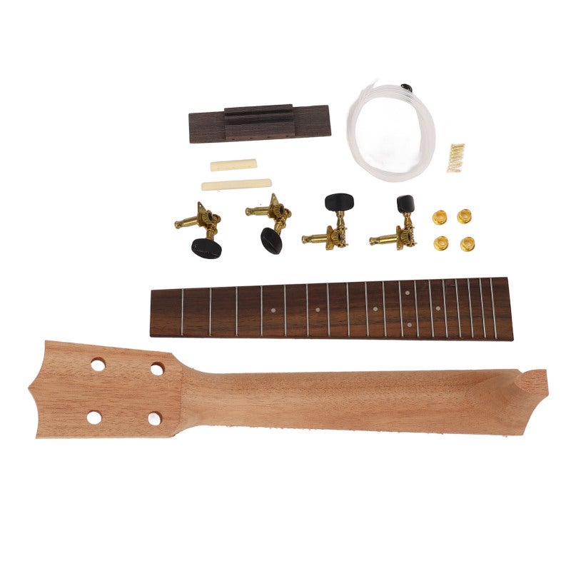 Concert Ukulele Neck Kit 23 Inch Easy Assembly Ukulele Fretboard Replacement - DIY Ukulele Neck Kit for Home Craft Project - Image 5