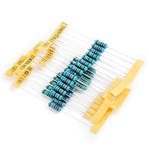 Chanzon 35 Values 1W 0.1R-1MR Ω ohm 175pcs Metal Film Fixed Resistor Kit ±1% Tolerance 0.01 MF Through Hole Resistors Assortment Current Limiting Rohs Certificated - Image 4