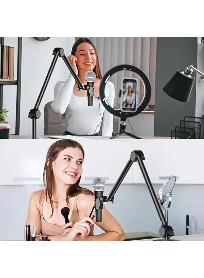 LS28 Cantilever Universal Wireless Microphone Stand Foldable Stretchable Adjustable Condenser Powder for Live Recording - Image 3
