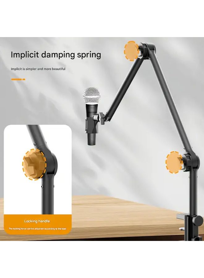 LS28 Cantilever Universal Wireless Microphone Stand Foldable Stretchable Adjustable Condenser Powder for Live Recording - Image 2