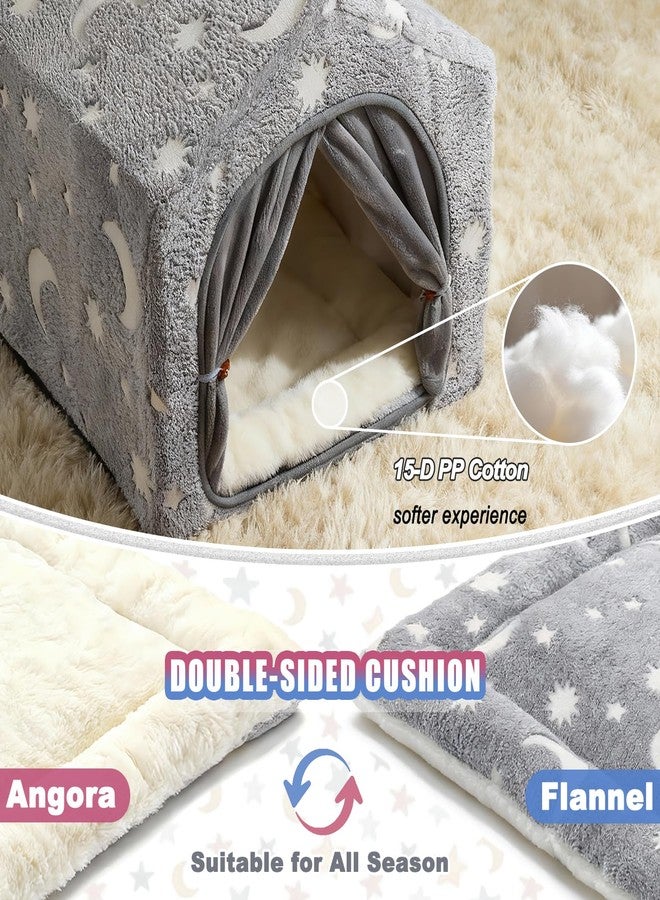 Pelemee Indoor Dog House, Night-Luminous Star Dog Tent with Frame，Washable Dog Cave Bed, Suitable for 36-66 lb Medium and Large Dog - Image 3