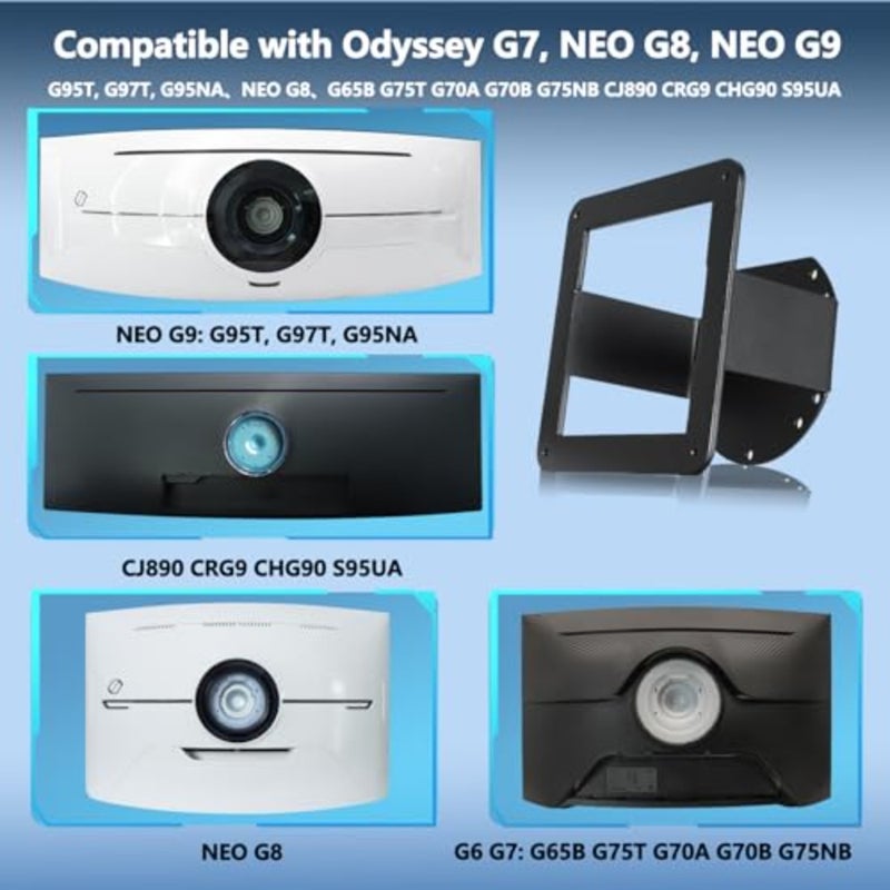 محول تركيب Vesa لشاشات Samsung Odyssey G7 G8 G9 المنحنية: الألومنيوم، الأسود، التوافق العالمي - Image 4