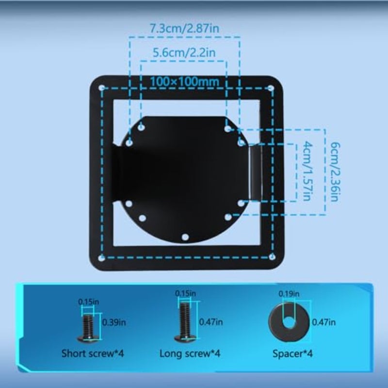 محول تركيب Vesa لشاشات Samsung Odyssey G7 G8 G9 المنحنية: الألومنيوم، الأسود، التوافق العالمي - Image 2