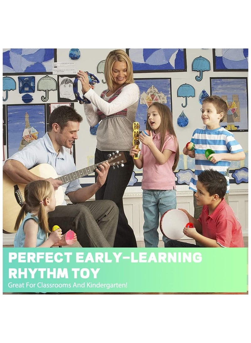 Egg Shakers Maracas for Kids - 6 Pack - Natural, Wooden Musical Toy Percussion Instruments Easter Basket Stuffers for Kids - Montessori Sound Making Shakers - Image 4