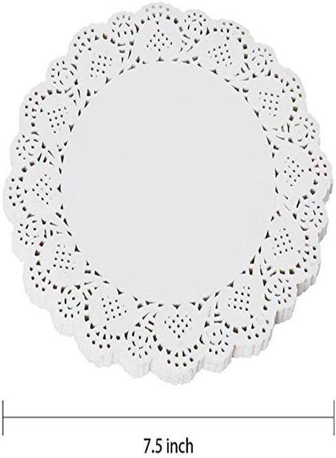 APSAMBR -7.5 Paper Doilies, 100 Pieces Doilies Paper, Lace Doileys Paper Round Decorative Paper Placemats Bulk Doiles Round Paper Placemats for Cake Packaging - Image 2