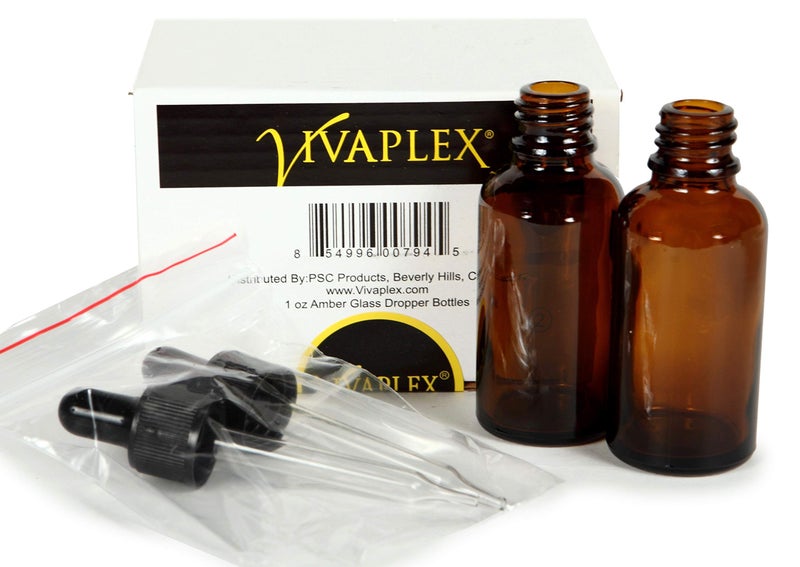 Vivaplex فيفابلكس، زجاجات كهرمانية، 4 أونصات، مع قطارات زجاجية - عبوة من 2 - Image 3