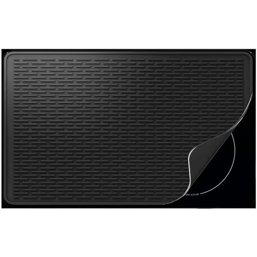 YUHFERA Stove Top Cover for Electric Stove Silicone Stove Mat for Glass Top Glass Cooktop Protector XL Dish Drying Mats for KitchenOven Covers for Electric Stove Black36 x 21 - Image 1