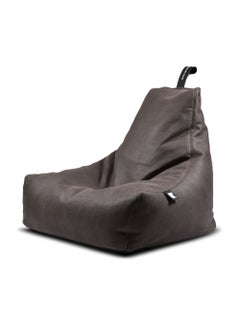 Extreme Lounging Extreme Lounging® - Original Mighty Luxury Leather Bean Bag - Made in UK - Premium Quality Double Stitched Bean Bag - Stylish, Soft & Comfortable - Color Slate  - Image 3