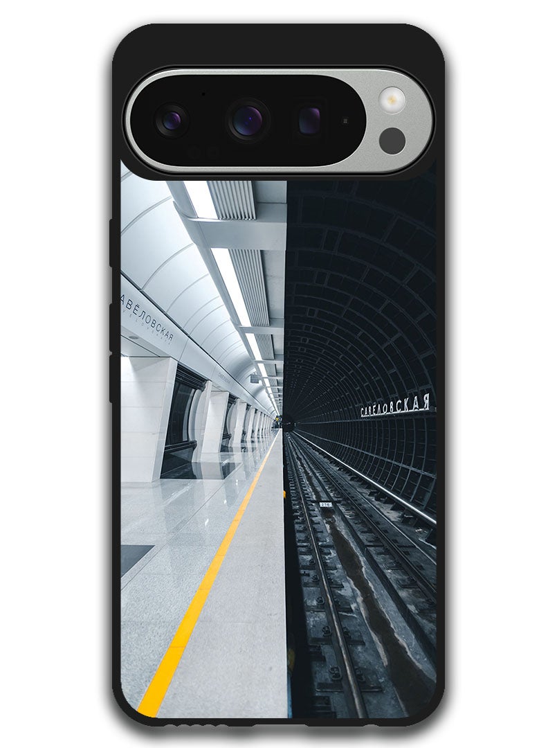 Theodor Protective Case Anti Scratch Shock Proof Bumper Cover For Google Pixel 9 Pro XL subway_station_tunnel - Image 1