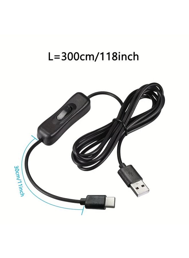 USB C Touch Dimmer Cord On Off Switch Controller With LED 6FT USB A To Type C Male - Image 2