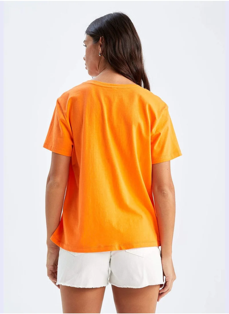 DeFacto Relaxed Fit V Neck T-Shirt