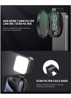 Generic CPL Filter for Phone, 72mm Camera Polarized Lens Filter Universal with Metal Cold Shoe Phone Clip for iPhone 15 14 13 12 11 X XS PLUS PRO Max for Samsung Galaxy for Motorola  - Image 4