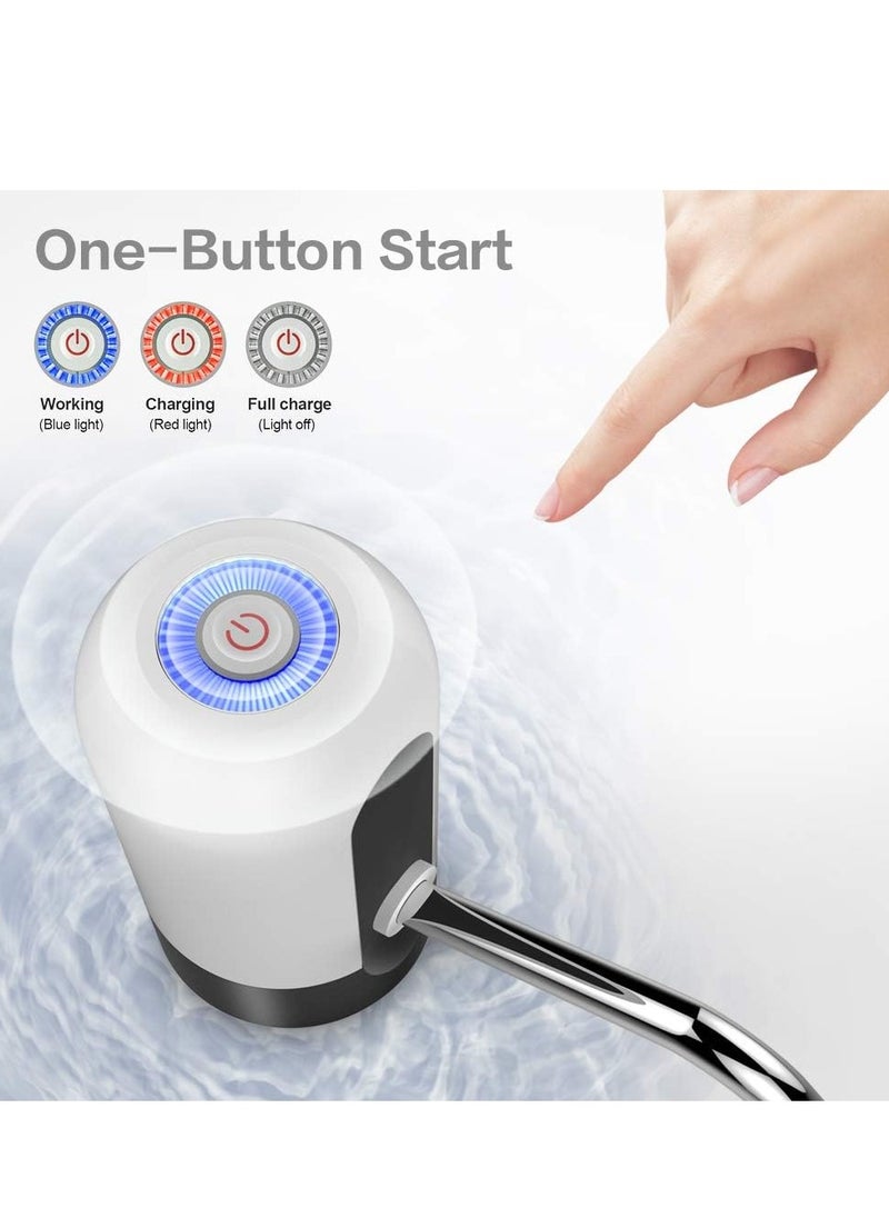 Generic Automatic Portable Water Dispenser, Drinking Water Pump for 5 Gallon Bottle Jug with USB Rechargeable - White  - Image 3