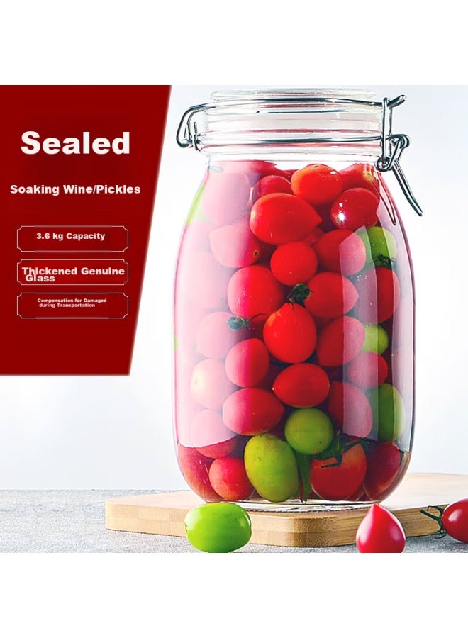 Scybe Glass Sealed Jar, Infusion Container, Pickle Jar, Plum Wine Jar, Pandora, 1800ml - Image 1