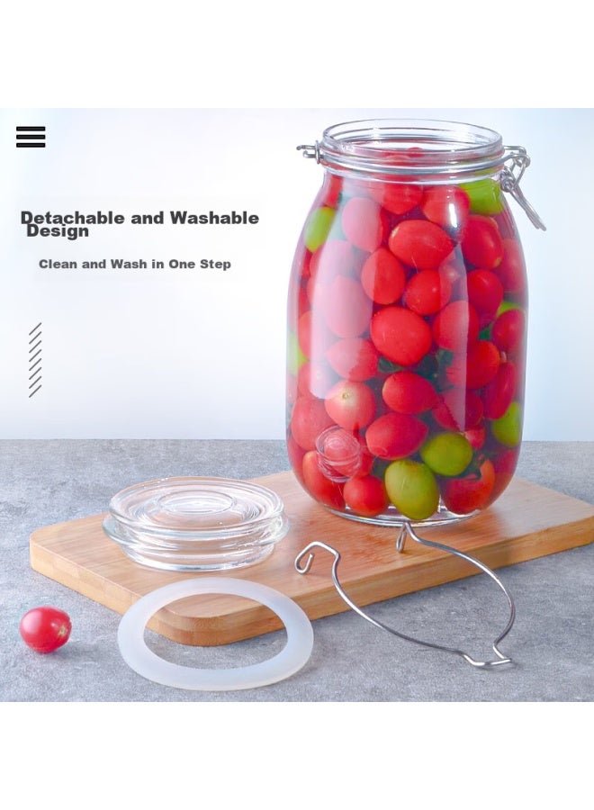 Scybe Glass Sealed Jar, Infusion Container, Pickle Jar, Plum Wine Jar, Pandora, 1800ml - Image 4