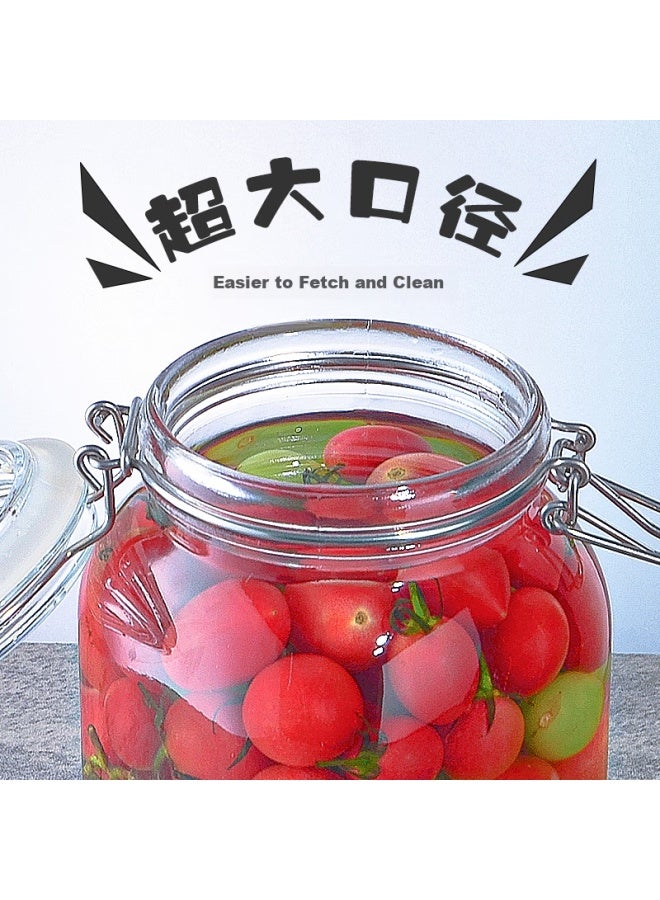 Scybe Glass Sealed Jar, Infusion Container, Pickle Jar, Plum Wine Jar, Pandora, 1800ml - Image 2