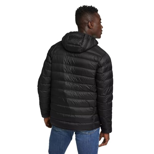 Eddie Bauer جاكيت هوديد من إيدي باور للرجال CirrusLite، أسود معاد تدويره، كبير عادي - Image 2