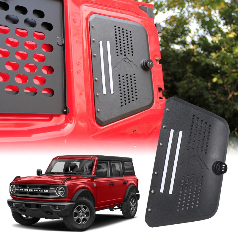 Kyostar 2124 Bronco Tailgate Table Storage Lock BoxFoldable Cargo Carrier CaseCamping Desk Working Station for Ford Bronco 2021 2022 2023 2024 24 Doors Trunk Storage Box Organizers Accessories