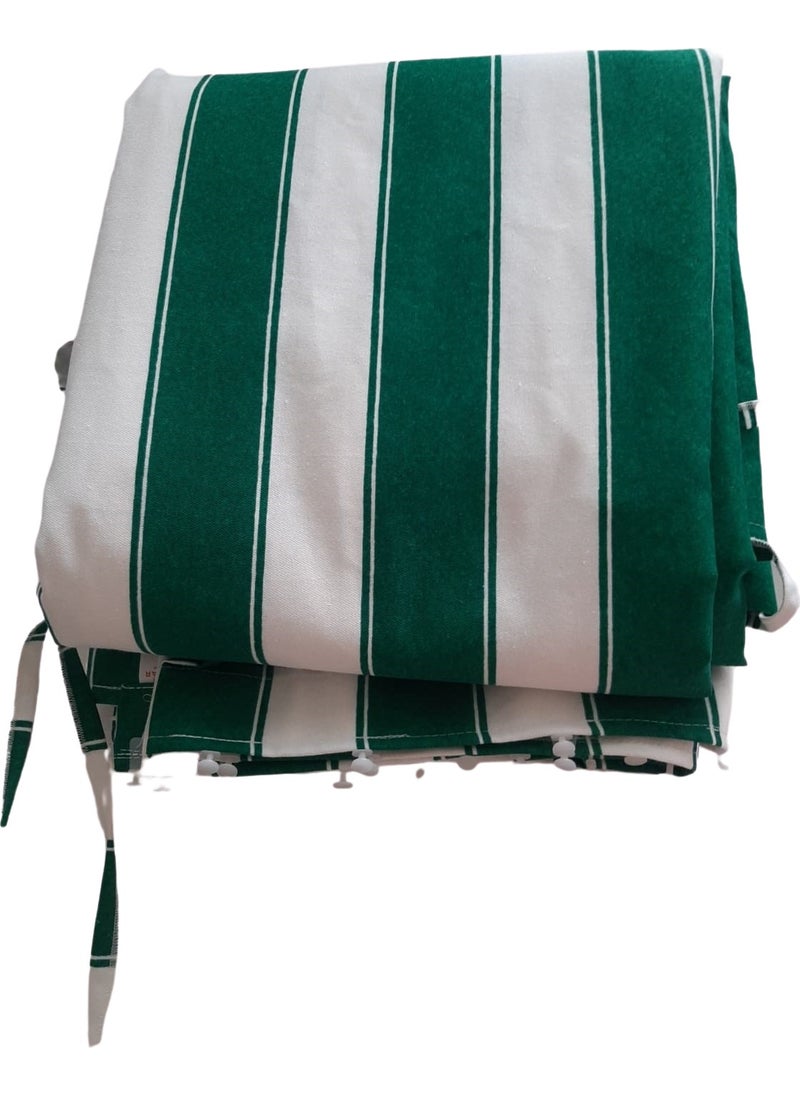 AL-CA HOME Balcony Curtain, Ready-Sewn, with Cornice Buttons on Top, Laces on Bottom and Sides 